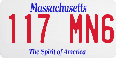 MA license plate 117MN6