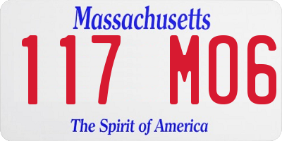 MA license plate 117MO6