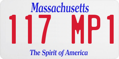 MA license plate 117MP1