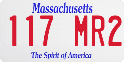 MA license plate 117MR2