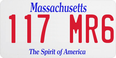 MA license plate 117MR6