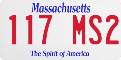 MA license plate 117MS2