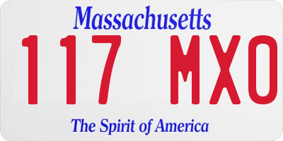 MA license plate 117MX0