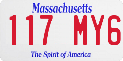 MA license plate 117MY6