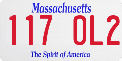 MA license plate 117OL2