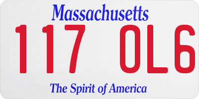 MA license plate 117OL6