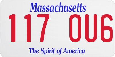 MA license plate 117OU6
