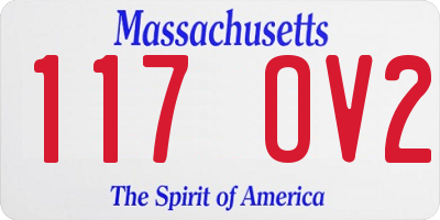 MA license plate 117OV2
