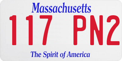 MA license plate 117PN2