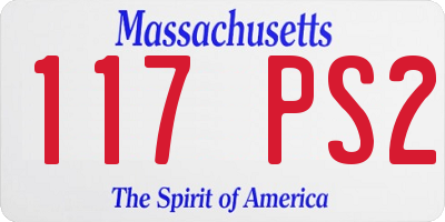 MA license plate 117PS2