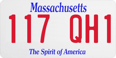 MA license plate 117QH1