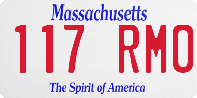 MA license plate 117RM0
