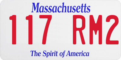 MA license plate 117RM2