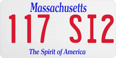 MA license plate 117SI2