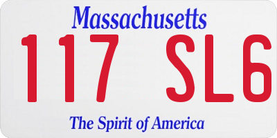 MA license plate 117SL6