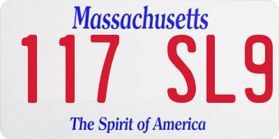 MA license plate 117SL9