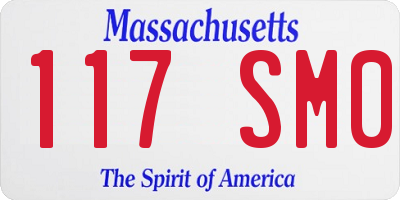 MA license plate 117SM0
