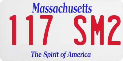 MA license plate 117SM2