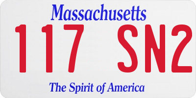 MA license plate 117SN2
