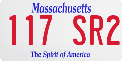 MA license plate 117SR2