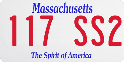 MA license plate 117SS2