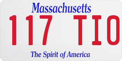 MA license plate 117TI0