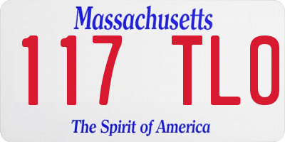 MA license plate 117TL0