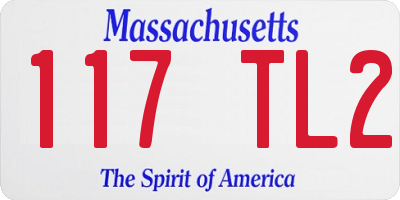 MA license plate 117TL2