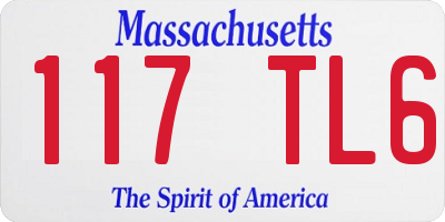 MA license plate 117TL6