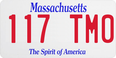MA license plate 117TM0