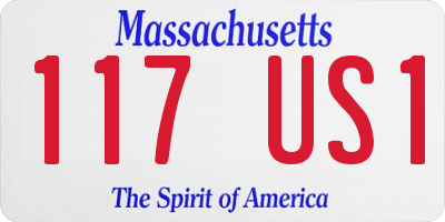 MA license plate 117US1