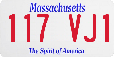 MA license plate 117VJ1