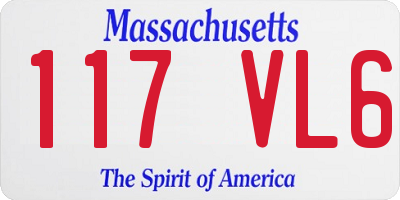 MA license plate 117VL6