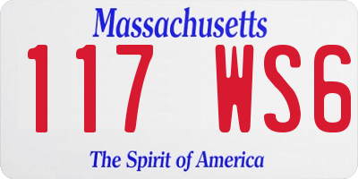 MA license plate 117WS6
