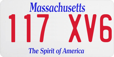 MA license plate 117XV6