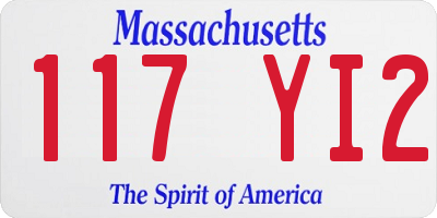 MA license plate 117YI2