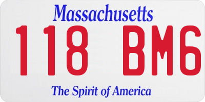 MA license plate 118BM6