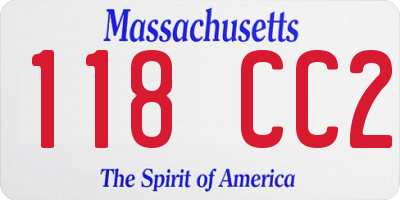MA license plate 118CC2