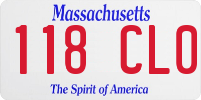 MA license plate 118CL0