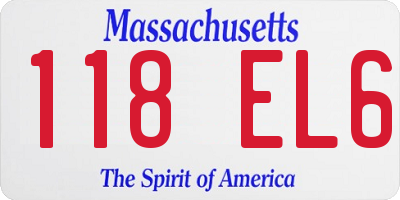 MA license plate 118EL6