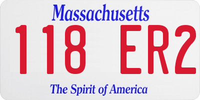 MA license plate 118ER2
