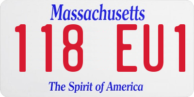 MA license plate 118EU1