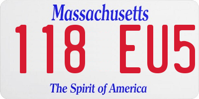 MA license plate 118EU5