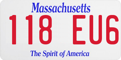 MA license plate 118EU6