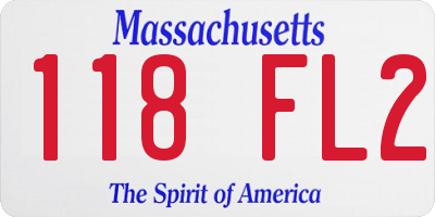 MA license plate 118FL2
