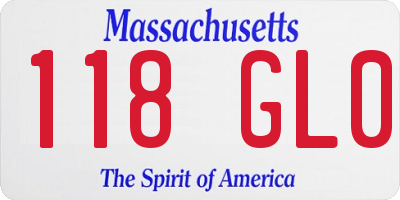 MA license plate 118GL0