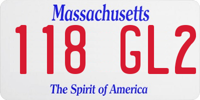 MA license plate 118GL2