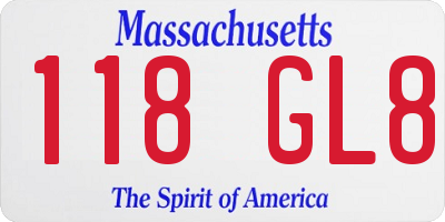 MA license plate 118GL8