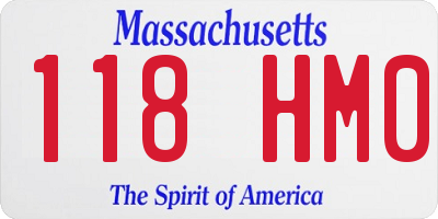 MA license plate 118HM0