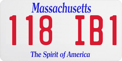 MA license plate 118IB1